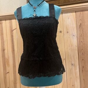 Coldwater Creek Black Lace Blouse